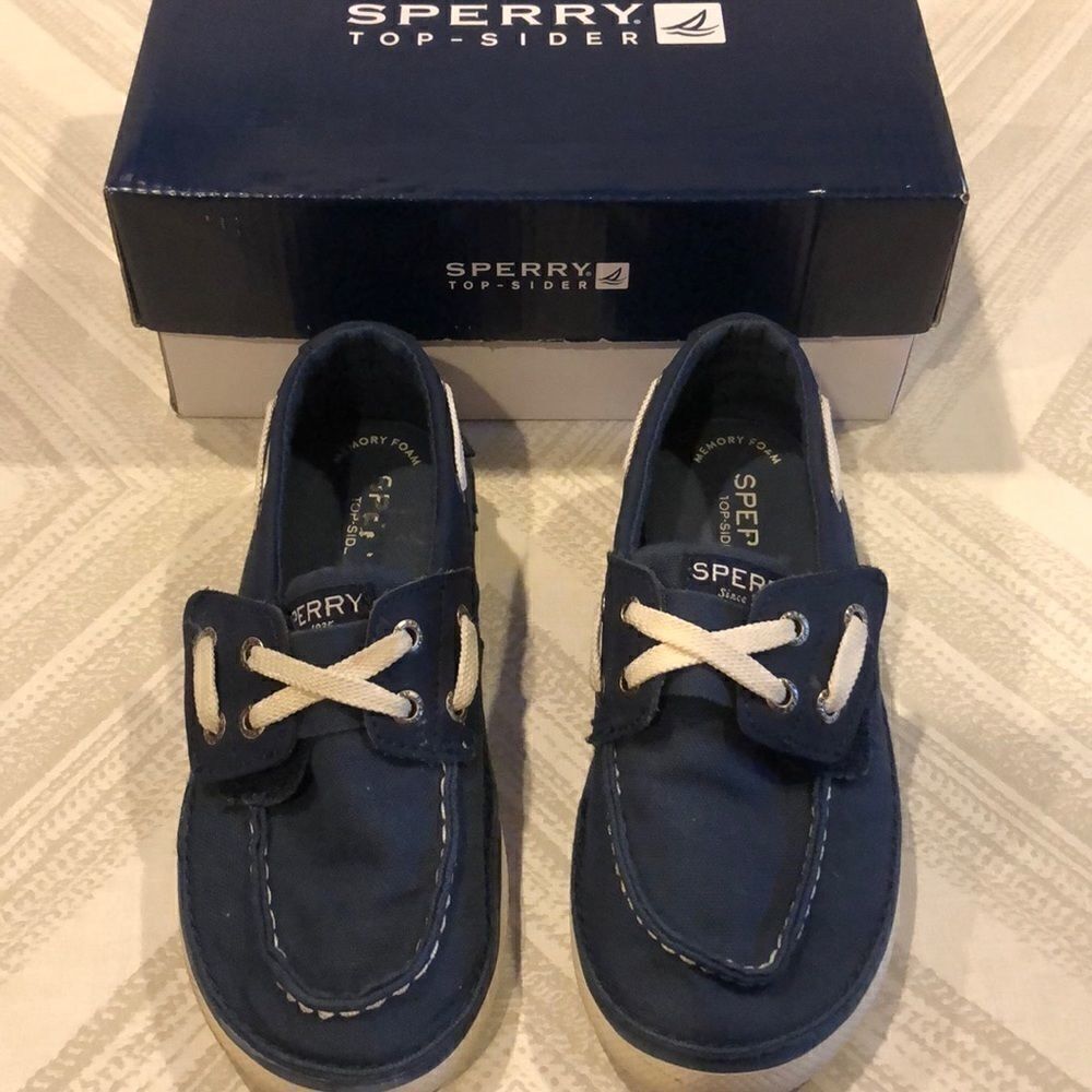 Sperry Top-Sider Little Boys Cruz Jr Navy Shoes - Size 11 1/2